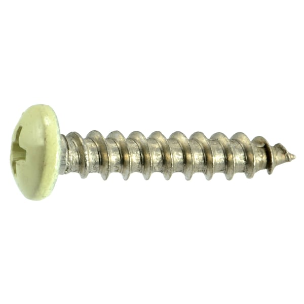 Midwest Fastener Sheet Metal Screw, #10 x 1 in, Painted 18-8 Stainless Steel Pan Head Phillips Drive, 15 PK 71012 - main